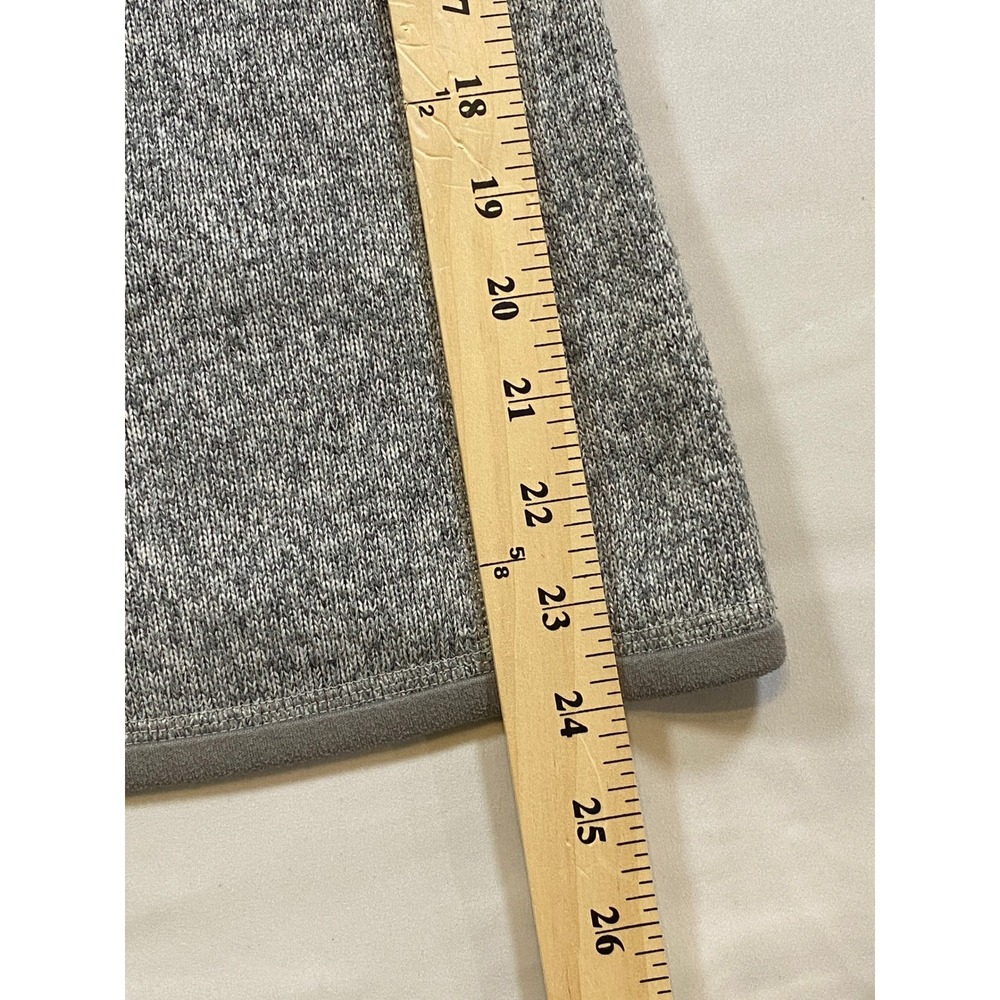 Patagonia Gray Marled Fleece Quarter Zip Pullover Size Large Worn Wear - Picture 7 of 10